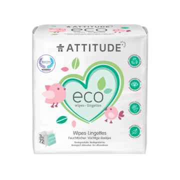 Attitude Vlhčené ubrousky bez vůně 3 x 72 ks